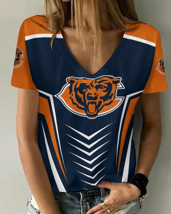 chicago bears personalized summer v neck women t shirt bg391 awhb1 1