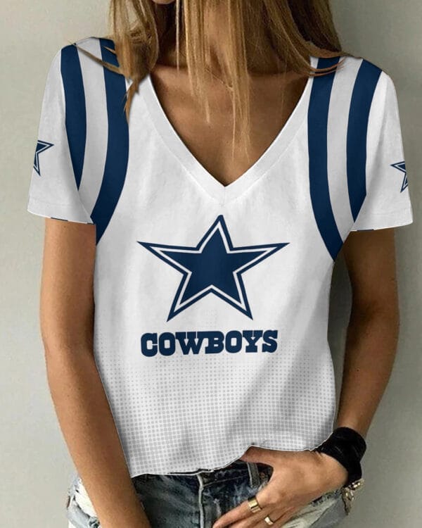 dallas cowboys personalized summer v neck women t shirt 159 a6uto 1