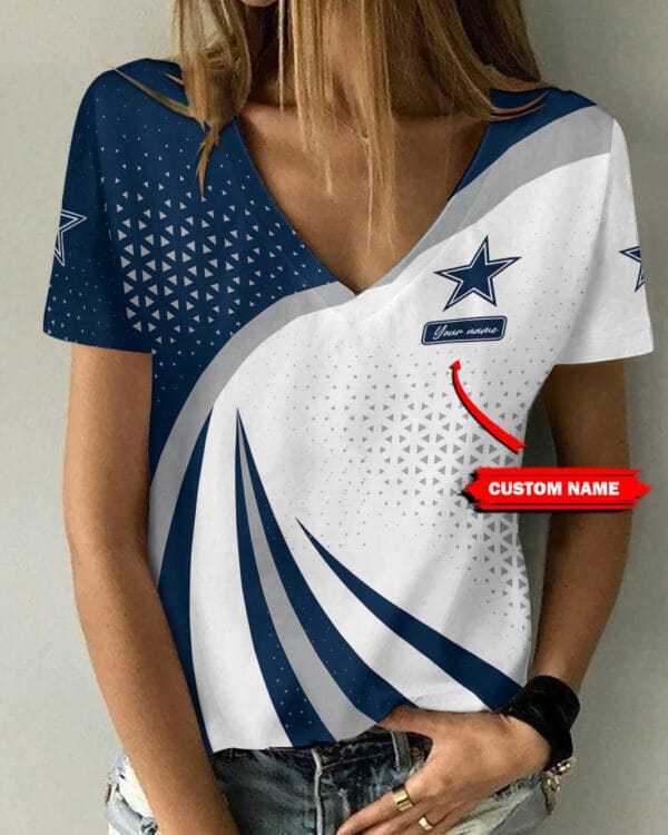 dallas cowboys personalized summer v neck women t shirt bg311 cpqus 1