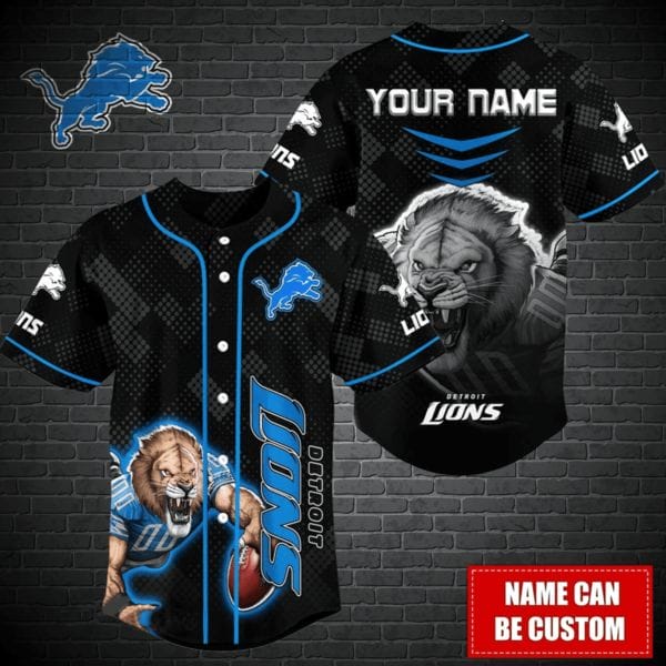 detroit lions personalized baseball jersey bg358 vocjr