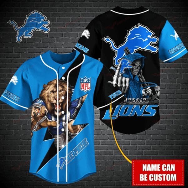 detroit lions personalized baseball jersey bg477 k67wy