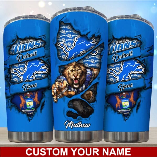 detroit lions personalized tumbler bg231 kdtff