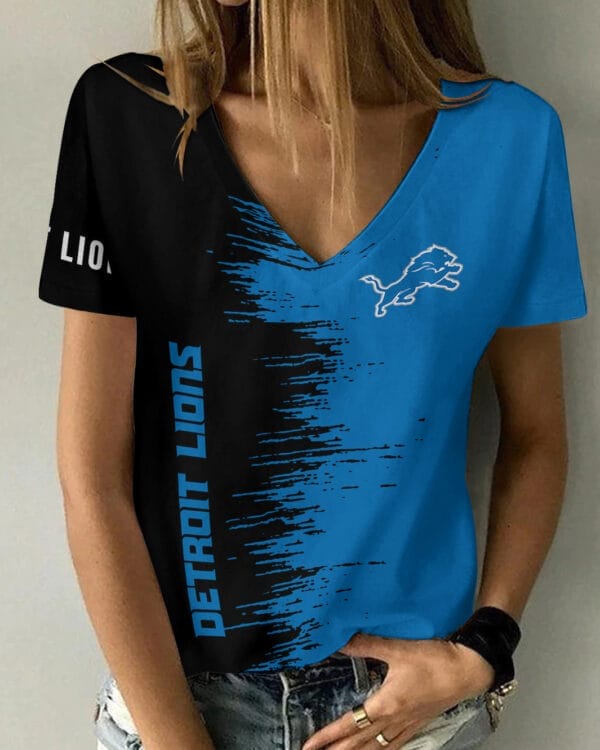 detroit lions summer v neck women t shirt bg18 y5mtd 1