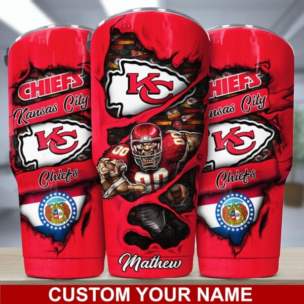 kansas city chiefs personalized tumbler bg236 kgd6w