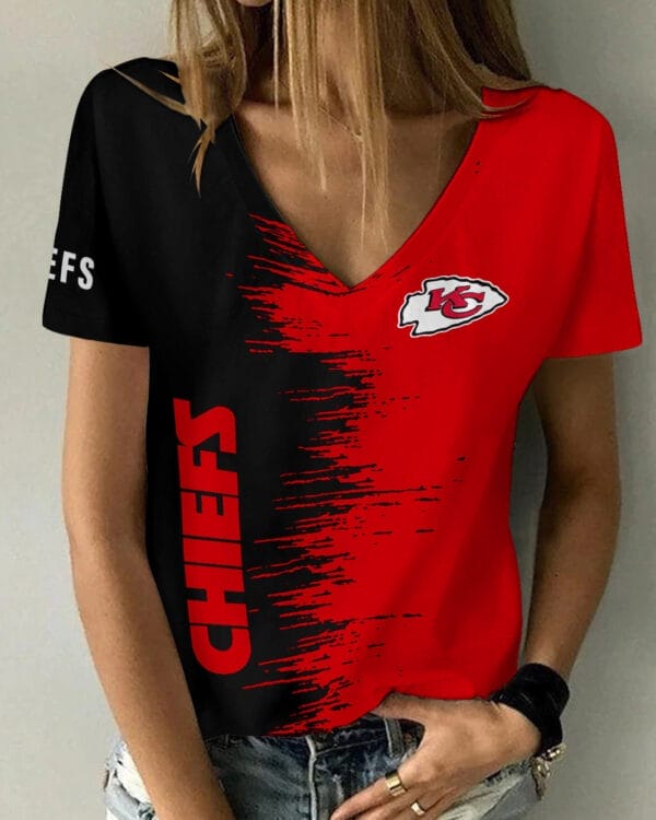 kansas city chiefs summer v neck women t shirt bg16 tpmx6 1