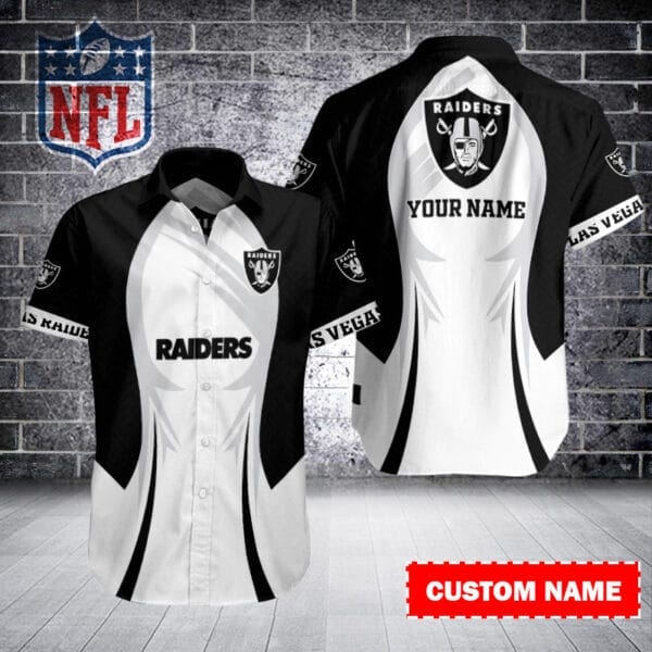 las vegas raiders personalized button shirt bb571