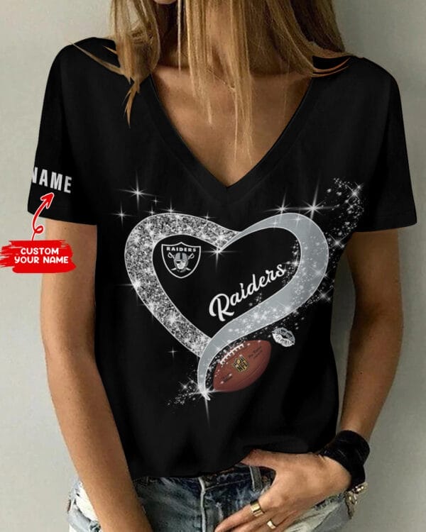 las vegas raiders personalized summer v neck women t shirt bg247 tjgjq 1