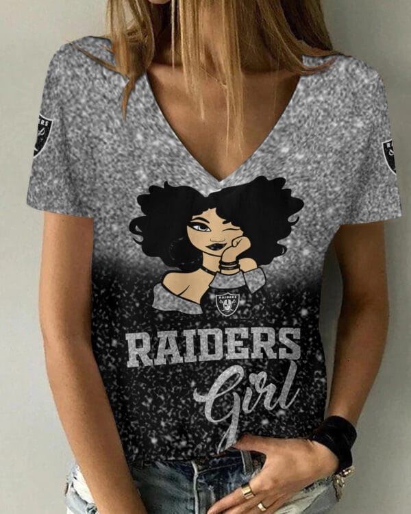 las vegas raiders personalized summer v neck women t shirt bg41 hfyds 1