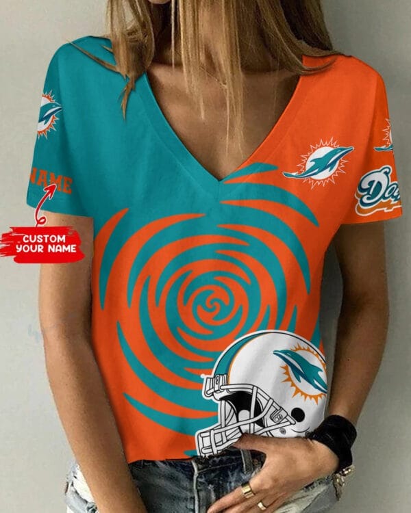 miami dolphins personalized v neck women t shirt bg465 7sb8g 1