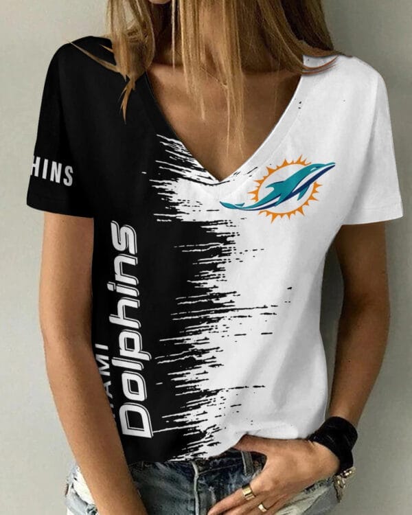 miami dolphins summer v neck women t shirt bg06 opipn 1