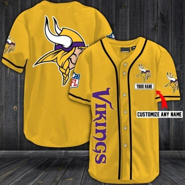 minnesota vikings personalized baseball jersey shirt 73