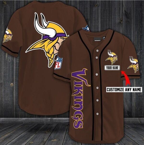 minnesota vikings personalized baseball jersey shirt 73 uawfc