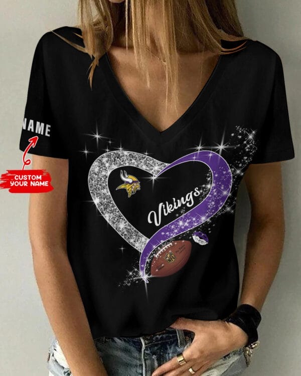 minnesota vikings personalized summer v neck women t shirt bg248 adzlk 1