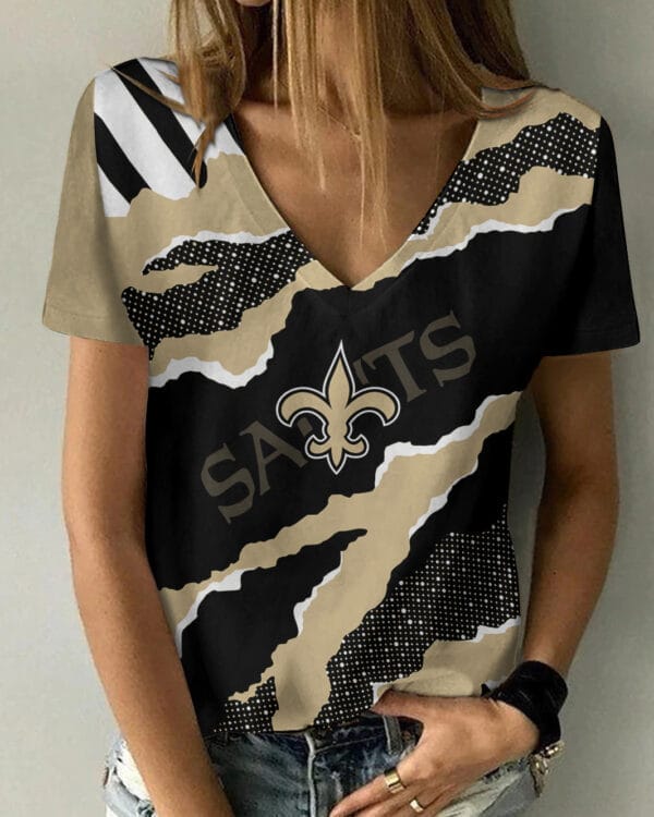 new orleans saints summer v neck women t shirt bg275 bjyte 1