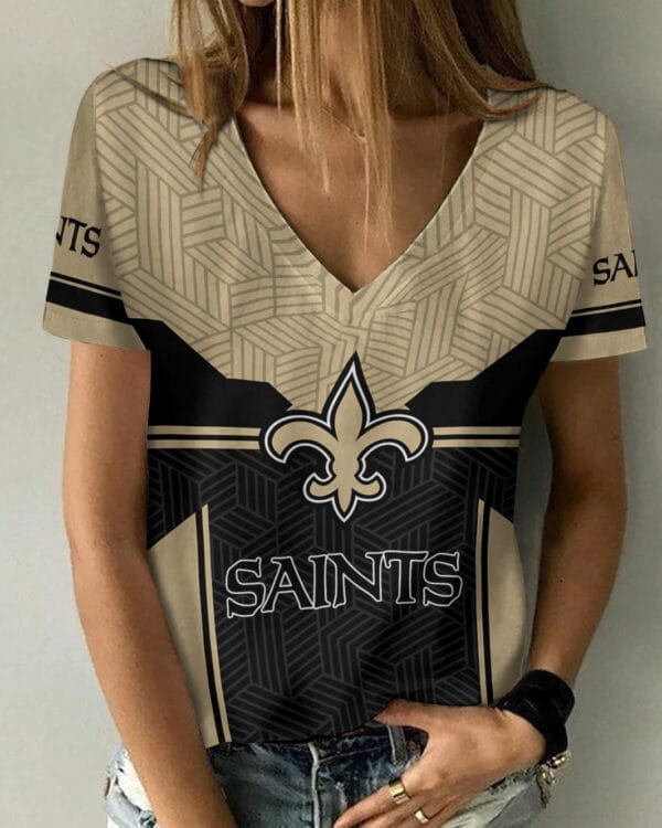 new orleans saints summer v neck women t shirt bg324 yexsa 1