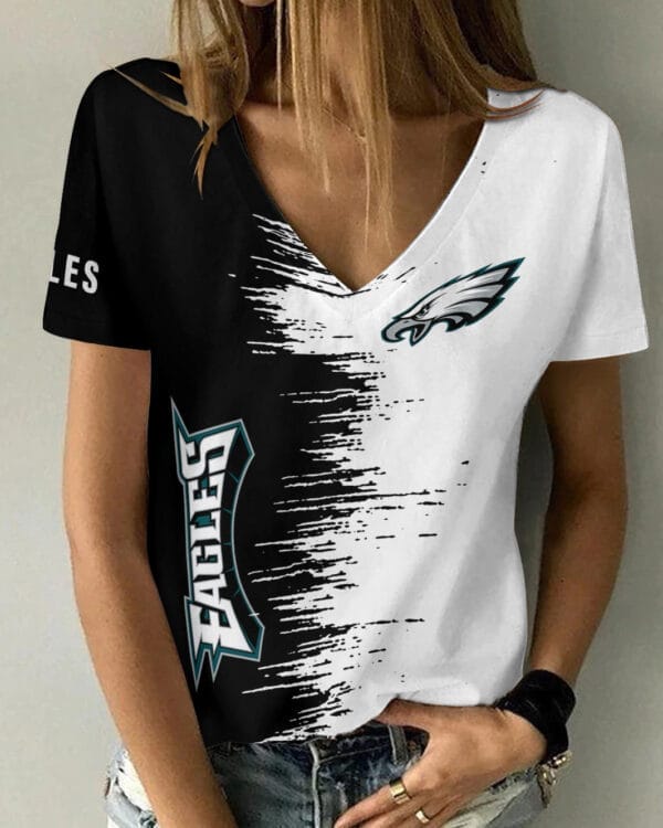 philadelphia eagles summer v neck women t shirt bg07 cvmlh 1