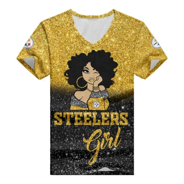 pittsburgh steelers personalized summer v neck women t shirt bg43 ioef4