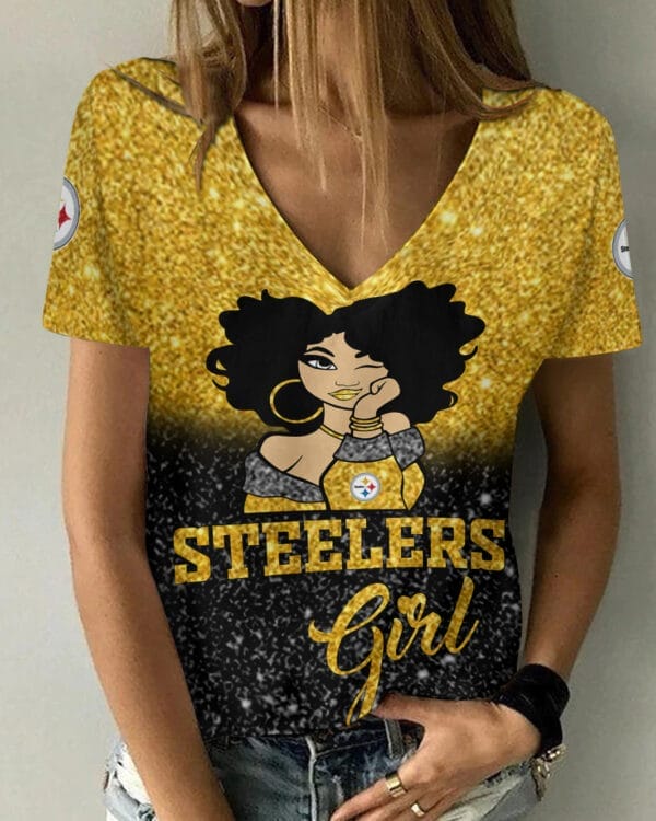 pittsburgh steelers personalized summer v neck women t shirt bg43 stp1v 1