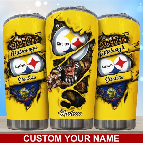 pittsburgh steelers personalized tumbler bg246 mmoit