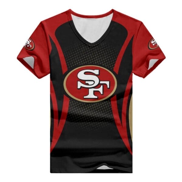 san francisco 49ers summer v neck women t shirt bg390 cysiq