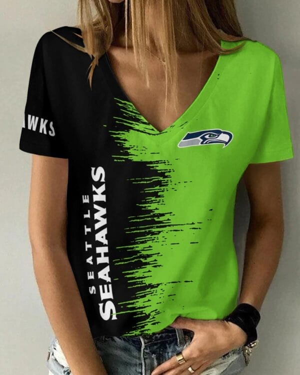 seattle seahawks summer v neck women t shirt bg28 jpc9v