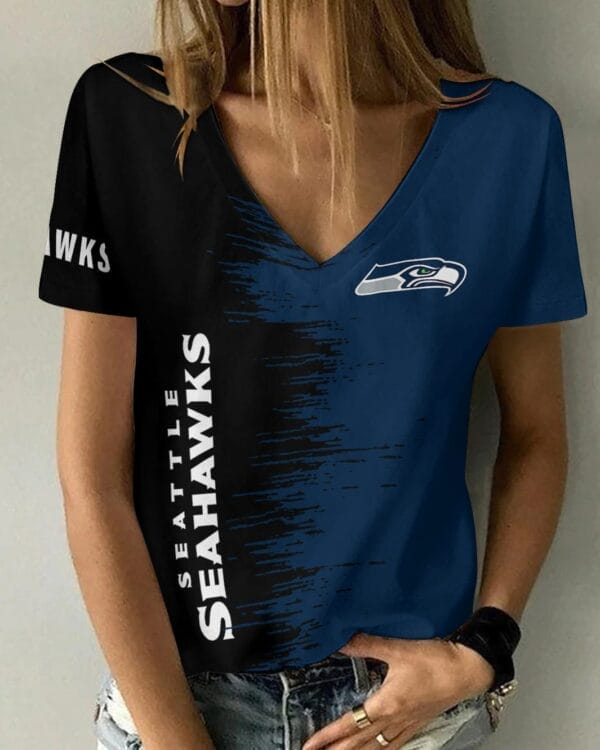 seattle seahawks summer v neck women t shirt bg28