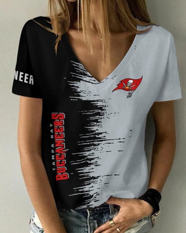 tampa bay buccaneers v neck women t shirt bg12 hpkfj