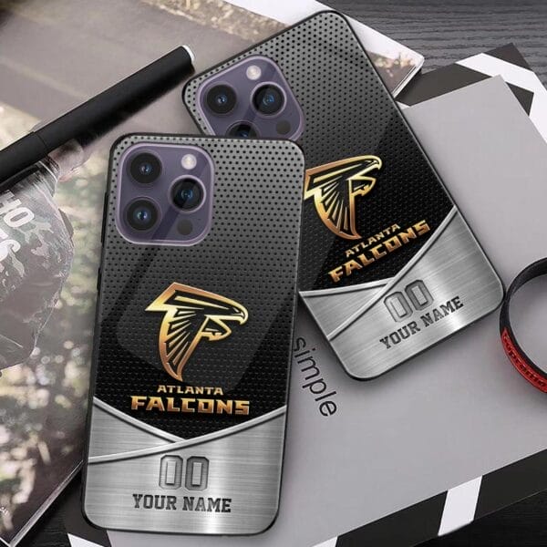 atlanta falcons phone case custom your name and number sport phone accessory sport gifts rekoy