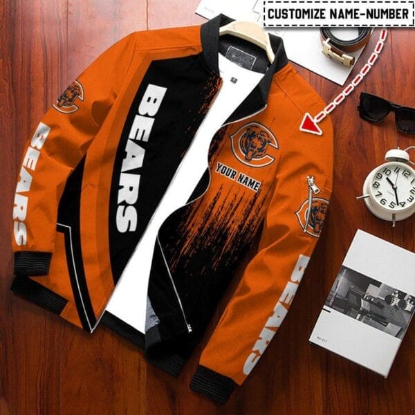 chicago bears personalized bomber jacket bg278 kjmv1