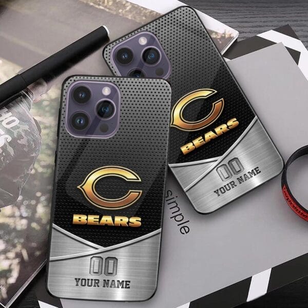 chicago bears phone case custom your name and number sport phone accessory sport gifts camo6