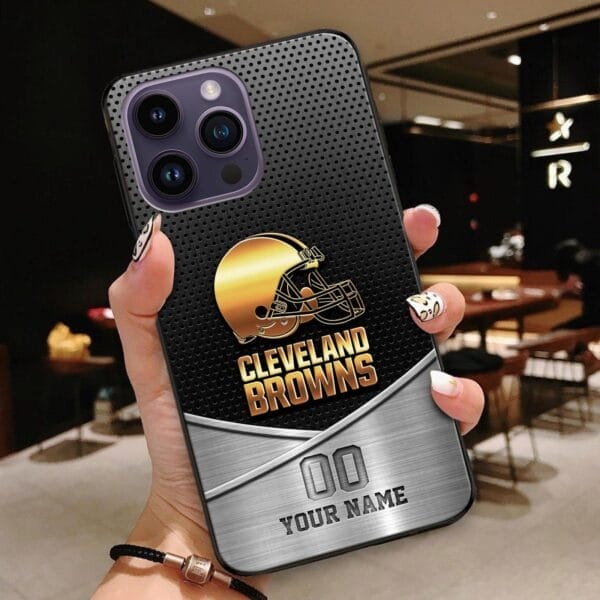 cleveland browns phone case custom your name and number sport phone accessory sport gifts kos5q