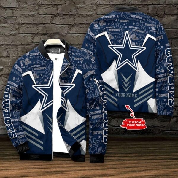 dallas cowboys personalized bomber jacket bg594 lsmkg