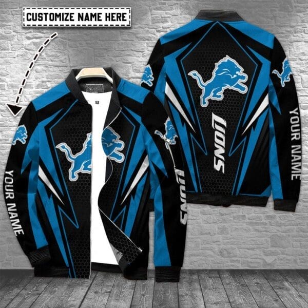 detroit lions personalized bomber jacket bg639 mrc2g