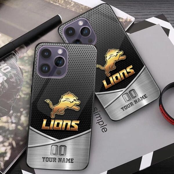 detroit lions phone case custom your name and number sport phone accessory sport gifts