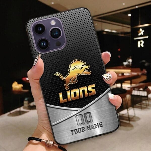 detroit lions phone case custom your name and number sport phone accessory sport gifts