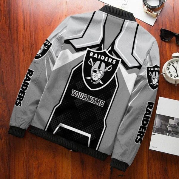 las vegas raiders personalized bomber jacket bg651 psi6l