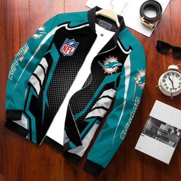 miami dolphins personalized bomber jacket bg616 tz629