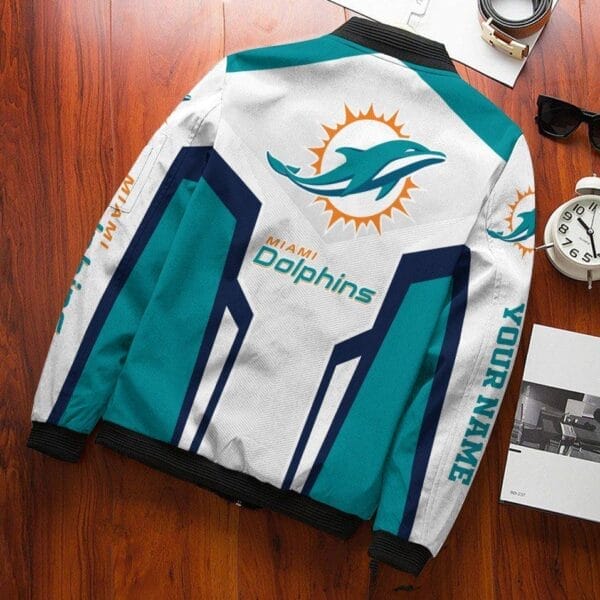 miami dolphins personalized bomber jacket bg657 pgow6