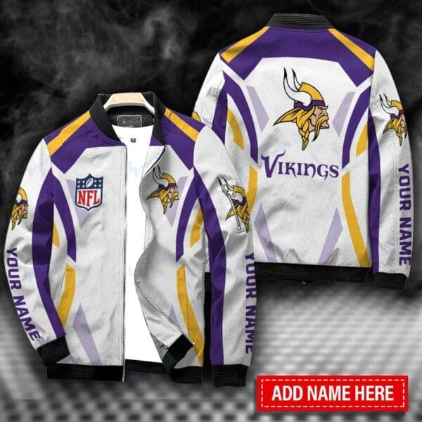 minnesota vikings personalized bomber jacket bg405 ngg1q