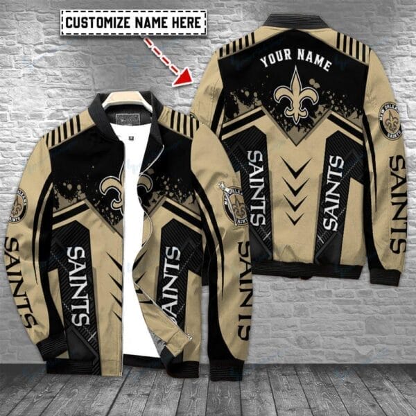 new orleans saints personalized bomber jacket bg370 hs8do