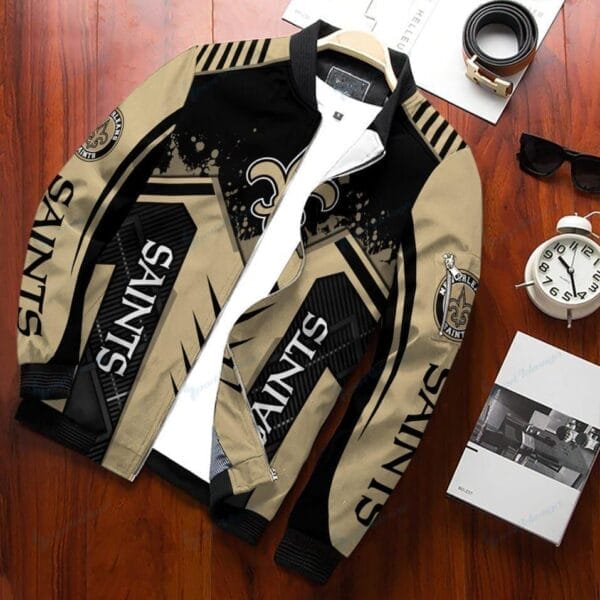 new orleans saints personalized bomber jacket bg370 ymgzv