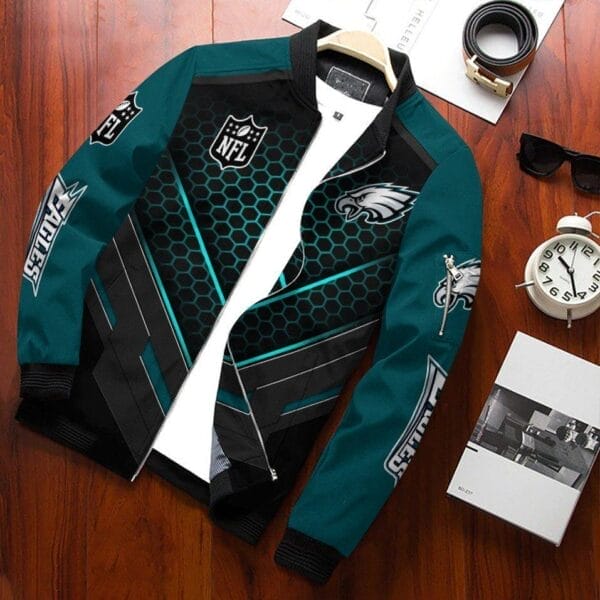 philadelphia eagles bomber jacket bg640 nwlgi