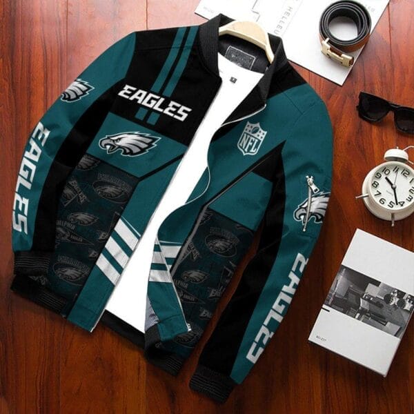 philadelphia eagles personalized bomber jacket bg732 fctuq