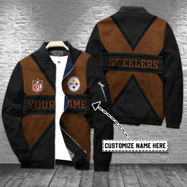 pittsburgh steelers personalized bomber jacket bg762 nzphv