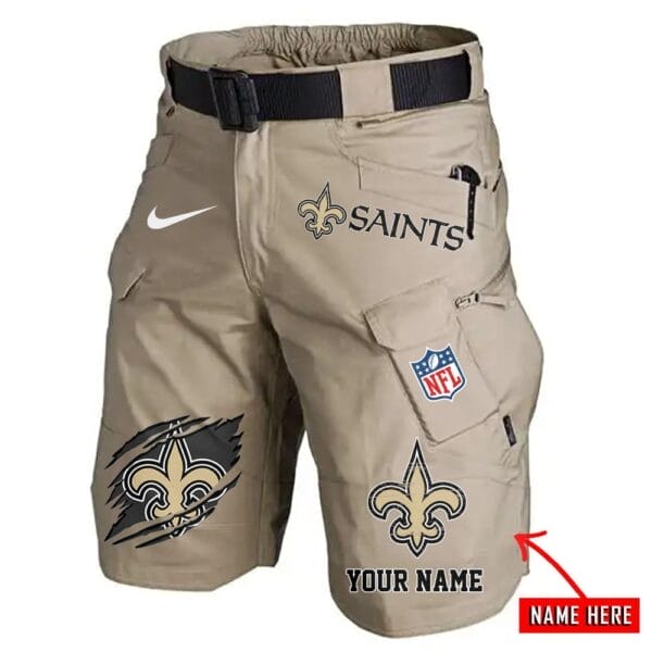 New Orleans Saints Limited Edition Front Pockets Men Shorts - Belt Not Included AMCFPMS000080 - Image 4