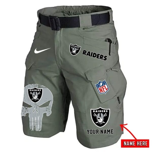 Las Vegas Raiders Limited Edition Front Pockets Men Shorts - Belt Not Included AMCFPMS000068 - Image 3