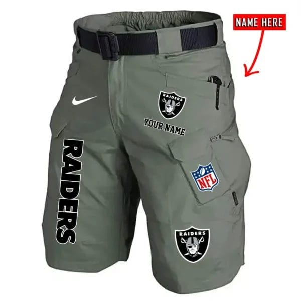 Las Vegas Raiders Limited Edition Front Pockets Men Shorts - Belt Not Included AMCFPMS000015 - Image 4