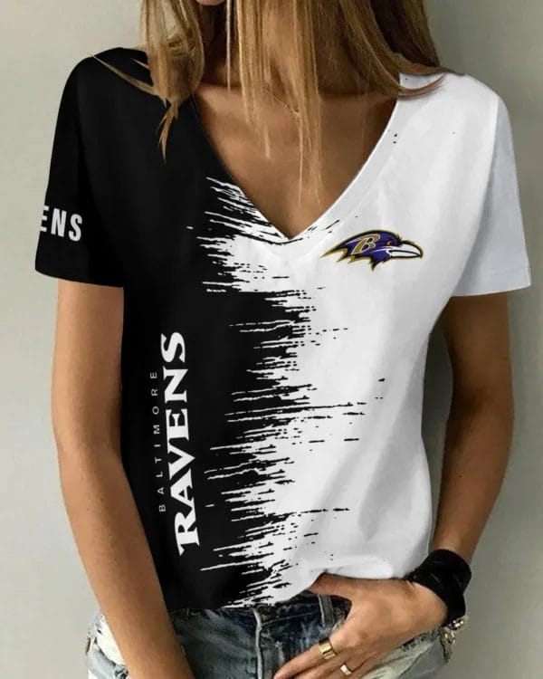 baltimore ravens summer v neck women t shirt bg26 csifj