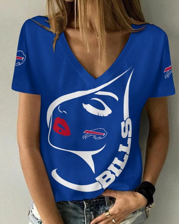 buffalo bills summer v neck women t shirt 130 lycqr