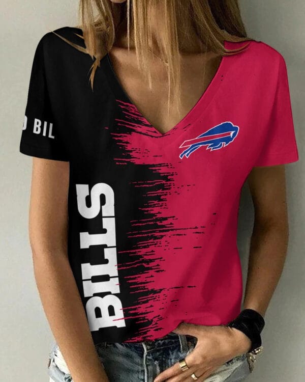 buffalo bills summer v neck women t shirt bg11 oaths